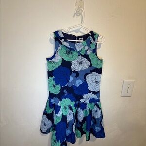 Floral Blue and Green Kids Dress Janie and Jack